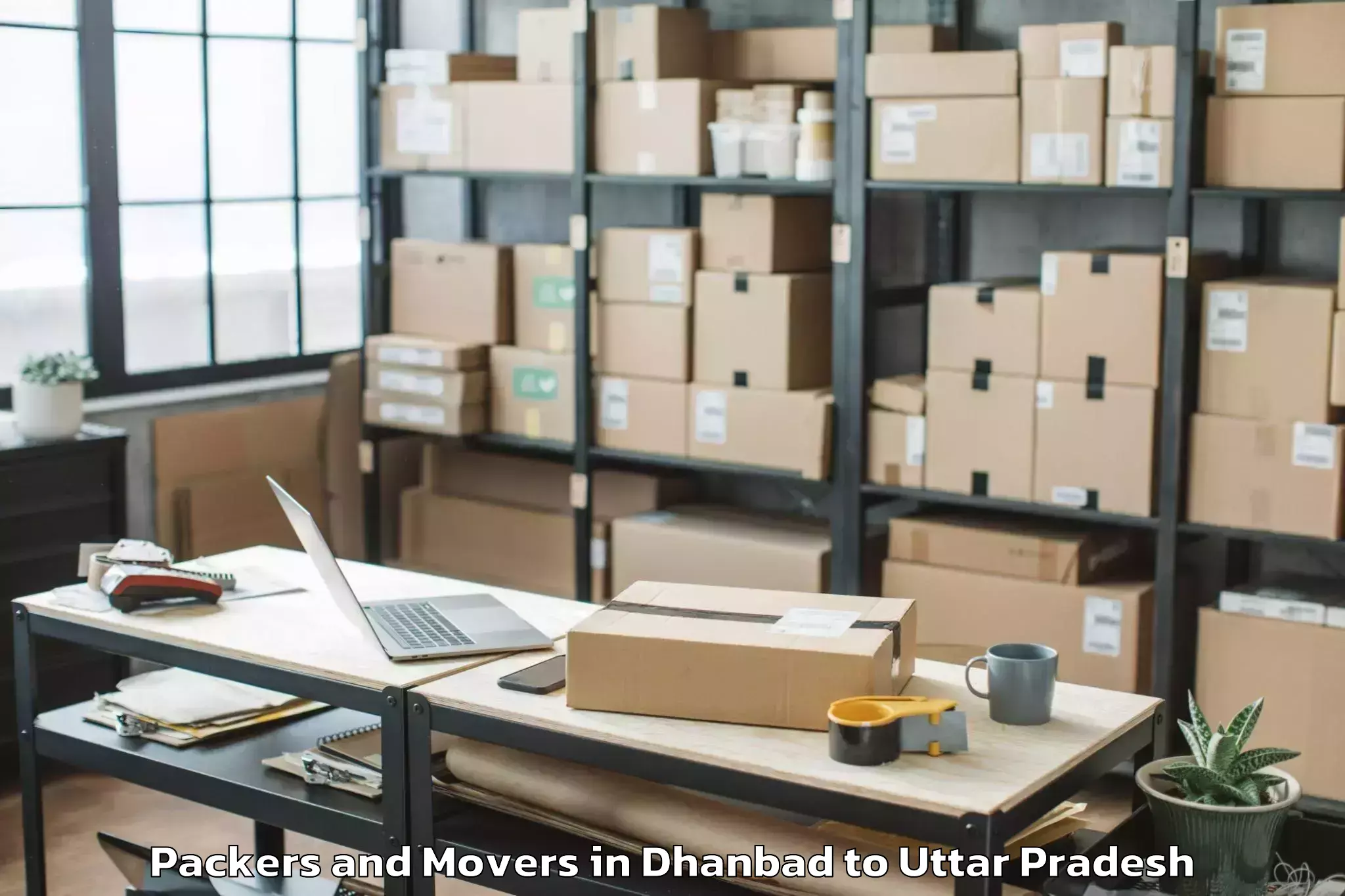 Trusted Dhanbad to Etawa Packers And Movers